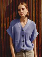 Oversized gebreid gilet met zakken Oversized gebreid gilet met zakken