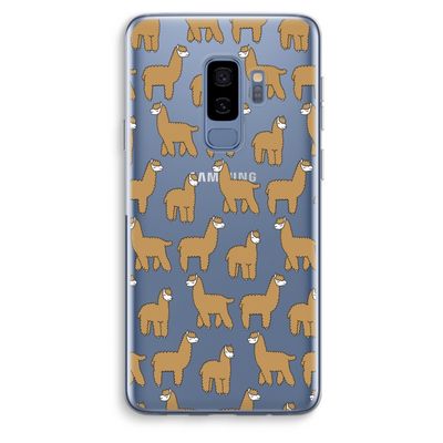 Alpacas: Samsung Galaxy S9 Plus Transparant Hoesje