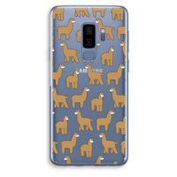 Alpacas: Samsung Galaxy S9 Plus Transparant Hoesje