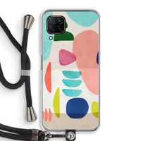 Bold Rounded Shapes: Huawei P40 Lite Transparant Hoesje met koord