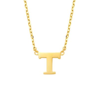 Minimalistische letter ketting - 14K GOUD - Goud - T