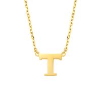 Minimalistische letter ketting - 14K GOUD - Goud - T