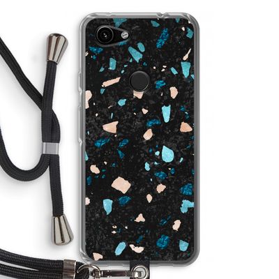 Terrazzo N°11: Pixel 3a Transparant Hoesje met koord