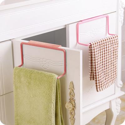 5 PC'S keuken handdoek rek opknoping houder kast kast deur terug hanger handdoek spons houder opslag rek voor badkamer (roze)