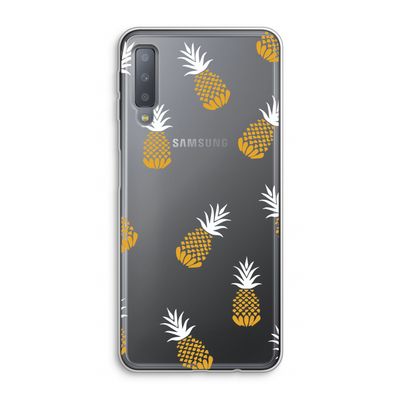 Ananasjes: Samsung Galaxy A7 (2018) Transparant Hoesje