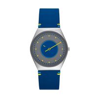Horlogeband Skagen SKW6873 Leder Blauw 22mm Horlogeband Skagen SKW6873 Leder Blauw 22mm