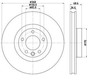 Remschijf Gecoat 55136PRO 8DD355119521