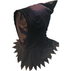 Carnaval of Halloween verkleed Masker met kap Beul - zwart - bedekkend - geest/spook