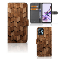 Book Style Case voor Motorola Moto G13 | G23 Wooden Cubes