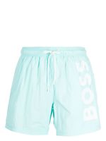 BOSS short de bain Octopus à logo imprimé - Bleu