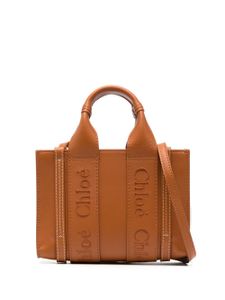 Chloé sac cabas Woody en cuir - Marron