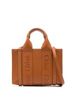 Chloé sac cabas Woody en cuir - Marron - thumbnail