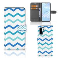 Huawei P30 Pro | Telefoon Hoesje | Zigzag Blauw