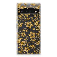 Google Pixel 6 Pro | TPU Case | Gouden Bloemen