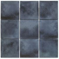 Tegelsample: The Mosaic Factory Kasba mozaïek 10x10cm indigo blauw mat