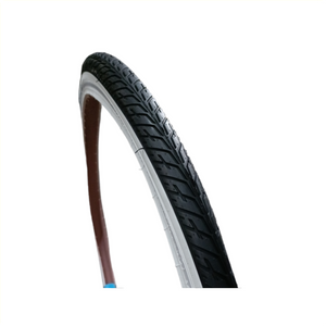 Deli tire buitenband 28x1.75 47-622 zwart/wit breaker reflectie