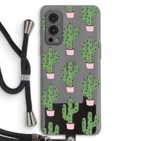 Cactus Lover: OnePlus Nord 2 5G Transparant Hoesje met koord