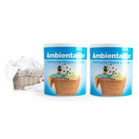 Geur gel Bloemen geur - 2x - 95 gram - geur blikje - 6 x 7 cm - schone was/kast geur
