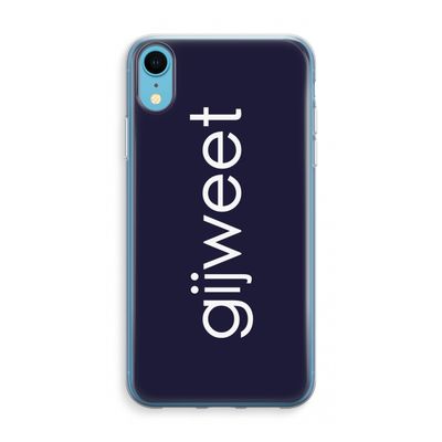 Gijweet: iPhone XR Transparant Hoesje