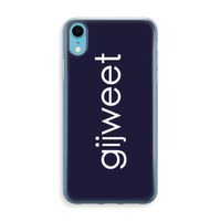 Gijweet: iPhone XR Transparant Hoesje
