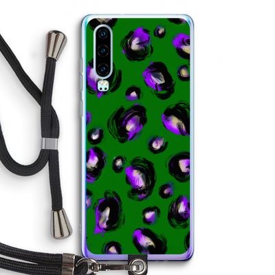 Green Cheetah: Huawei P30 Transparant Hoesje met koord