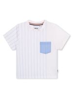 BOSS Kidswear t-shirt en coton à rayures - Blanc