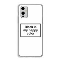 Black is my happy color: OnePlus 9 Transparant Hoesje