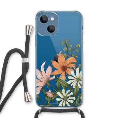 Floral bouquet: iPhone 13 Transparant Hoesje met koord