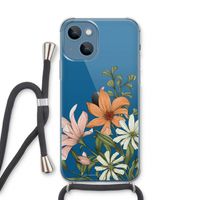 Floral bouquet: iPhone 13 Transparant Hoesje met koord