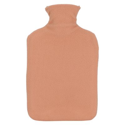 Warmwaterkruik - met fleecehoes - zalmroze - 1,75L - kruik