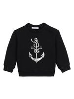 Dolce & Gabbana Kids sweat à imprimé DG Anchor - Noir