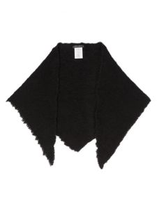 Faliero Sarti foulard Kat à franges - Noir