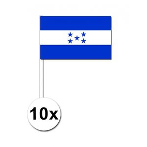 Zwaaivlaggetjes Honduras 10 stuks   -