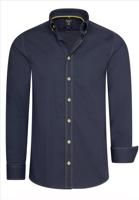Italian Style - Heren Overhemd - Antraciet Navy - Casual - Style-Italy