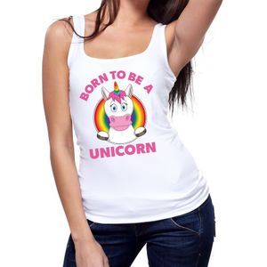 Gay pride born to be a unicorn tanktop wit dames XL  -