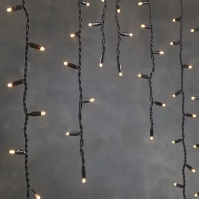 Luca Lighting koppelbare kerstverlichting Connect 24 icicle warm wit 98LED 200xh100cm