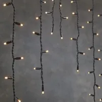 Luca Lighting koppelbare kerstverlichting Connect 24 icicle warm wit 98LED 200xh100cm