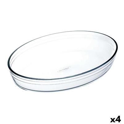 Ovenschaal Ô Cuisine Ocuisine Vidrio Transparant Glas Ovaalvormig 30 x 21 x 7 cm (4 Stuks)