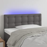 Hoofdbord LED 80x5x78/88 cm kunstleer grijs