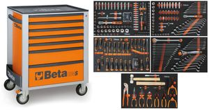 Beta 2400S O7/E-M | Gereedschapswagen | 7 laden | Oranje | 309-delig - 024006224