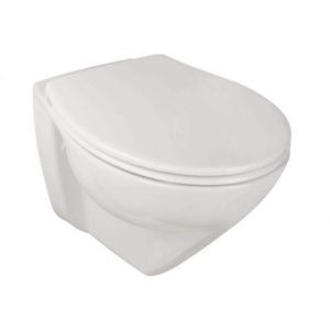 Wandtoilet Sanindusa Plus 6 cm Verhoogd Rimless Keramiek incl. Soft Close Zitting Wit