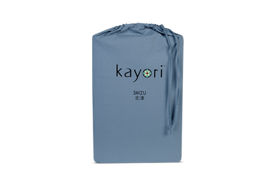 Kayori Shizu Topper hoeslaken Perkal Blauw