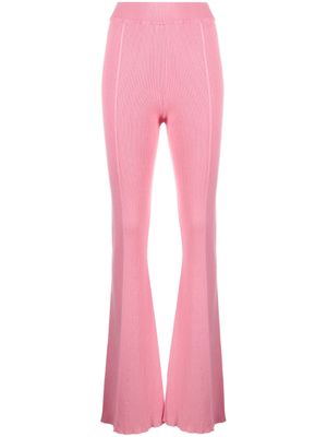 AERON pantalon nervuré à coupe évasée - Rose