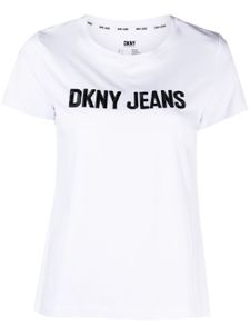 DKNY t-shirt à logo embossé - Blanc