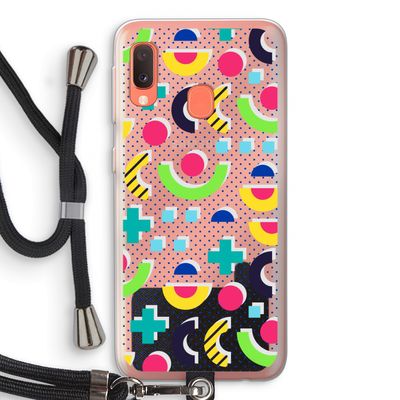 8-bit N°1: Samsung Galaxy A20e Transparant Hoesje met koord