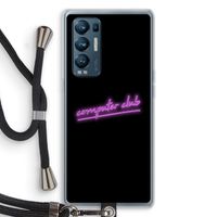 Vice Black: Oppo Find X3 Neo Transparant Hoesje met koord Vice Black: Oppo Find X3 Neo Transparant Hoesje met koord