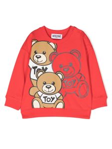 Moschino Kids sweat en coton à logo Teddy Bear - Rouge