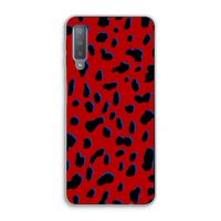 Red Leopard: Samsung Galaxy A7 (2018) Transparant Hoesje