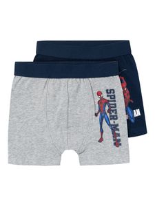 Name It Name It Jongens Boxershorts Spiderman Blauw/Grijs 2-Pack