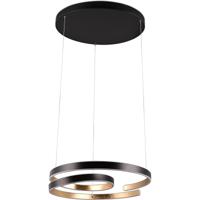 LED Hanglamp 68W - Dimbaar Rond Zwart Goud - Warm Wit 3000K Metaal